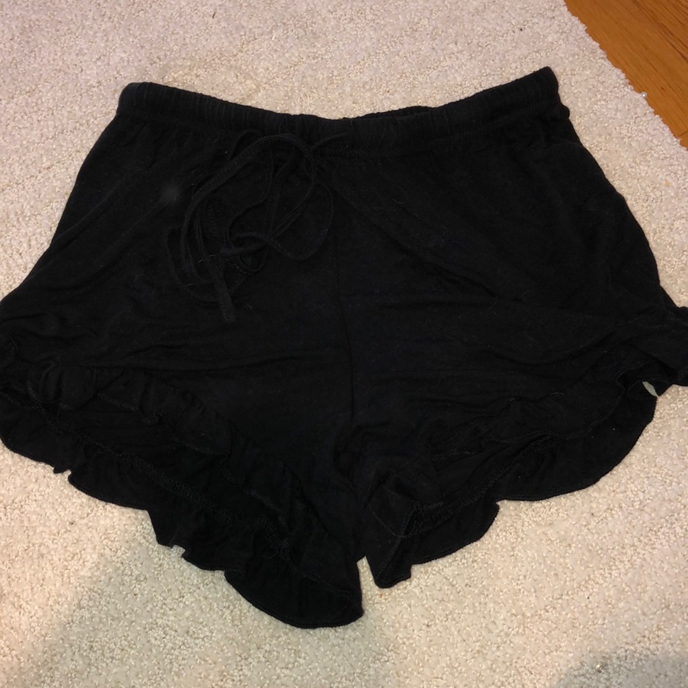 Black flowy shorts
